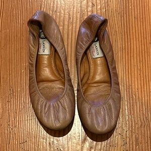 Lanvin ballet flats Brown leather size 6